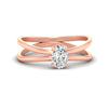 Load image into Gallery viewer, oval-shaped-crossover-solitaire-engagement-ring-in-rose-gold-fdenr1008ovrsleep-nl-rg