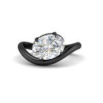 Load image into Gallery viewer, oval-shaped-curve-wave-diamond-solitaire-engement-ring-in-black-gold-fd11566ovr-nl-bg.jpg