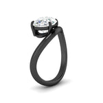 Load image into Gallery viewer, oval-shaped-curve-wave-diamond-solitaire-engement-ring-in-black-gold-fd11566ovr-nl-bg.jpg