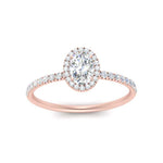 Load image into Gallery viewer, oval-shaped-diamond-halo-petite-engagement-ring-in-rose-gold-FD8523OVRANGLE3-NL-RG