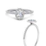 Load image into Gallery viewer, oval-shaped-diamond-halo-petite-engagement-ring-in-white-gold-FD8523OVRANGLE3-NL-WG