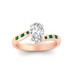 Load image into Gallery viewer, oval-shaped-diamond-swirl-channel-set-emerald-wedding-ring-in-rose-gold-FDENS4028OVRGEMGRANGLE5-NL-RG.jpg?v=1754995940