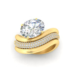 Load image into Gallery viewer, oval-shaped-dual-bands-with-wave-solitaire-ring-in-yellow-gold-fdens11566ov-nl-yg-w3.jpg