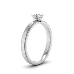 Load image into Gallery viewer, Single Stone Oval Cut Milgrain Engagement Ring