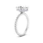 Load image into Gallery viewer, Oval Diamond Hidden Halo Engagement Ring