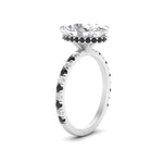 Load image into Gallery viewer, oval-shaped-hidden-halo-diamond-engagement-ring-with-black-diamond-in-white-gold-FD10801OVRGBLACKANGLE2-NL-WG