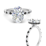 Load image into Gallery viewer, Oval Diamond Hidden Halo Engagement Ring