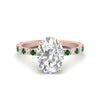Load image into Gallery viewer, oval-shaped-hidden-halo-diamond-engagement-ring-with-emerald-in-rose-gold-FD10801OVRGEMGR-NL-RG