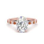 Load image into Gallery viewer, Oval Diamond Hidden Halo Engagement Ring
