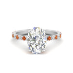 Load image into Gallery viewer, oval-shaped-hidden-halo-diamond-engagement-ring-with-orange-sapphire-in-white-gold-FD10801OVRGSAOR-NL-WG