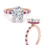 Load image into Gallery viewer, Oval Diamond Hidden Halo Engagement Ring