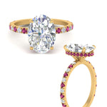 Load image into Gallery viewer, Oval Diamond Hidden Halo Engagement Ring