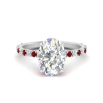 Load image into Gallery viewer, Oval Diamond Hidden Halo Engagement Ring