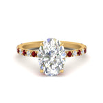 Load image into Gallery viewer, oval-shaped-hidden-halo-diamond-engagement-ring-with-ruby-in-yellow-gold-FD10801OVRGRUDR-NL-YG