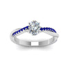 Load image into Gallery viewer, oval-shaped-infinity-twist-diamond-engagement-ring-with-blue-sapphire-in-14K-white-gold-FD8253OVRGSABL-NL-WG