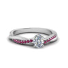 Load image into Gallery viewer, oval-shaped-infinity-twist-diamond-engagement-ring-with-pink-sapphire-in-14K-white-gold-FD8253OVRGSADRPI-NL-WG