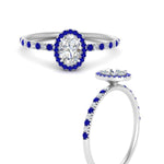 Load image into Gallery viewer, oval-shaped-sapphire-halo-petite-engagement-ring-in-white-gold-FD8523OVRGSABLANGLE3-NL-WG