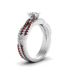 Load image into Gallery viewer, oval-shaped-simple-diamond-twisted-vine-bridal-ring-sets-with-ruby-in-950-Platinum-FD8233OVGRUDR-NL-WG
