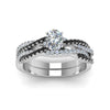 Load image into Gallery viewer, oval-shaped-simple-twisted-vine-bridal-ring-sets-with-black-diamond-in-950-Platinum-FD8233OVGBLACK-NL-WG