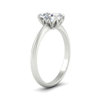 Load image into Gallery viewer, Floral Head Oval Solitaire Ring