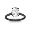 Load image into Gallery viewer, oval-shaped-stunning-solitaire-diamond-ring-in-black-gold-FD11296OVRANGLE5-NL-BG