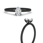 Load image into Gallery viewer, oval-shaped-thin-classic-solitaire-engagement-ring-in-black-gold-fdens9358ovrangle3-nl-bg