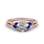 Load image into Gallery viewer, oval-shaped-twisted-petal-diamond-engagement-ring-with-blue-sapphire-in-14K-rose-gold-FD8300OVRGSABL-NL-RG.jpg