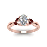 Load image into Gallery viewer, oval-shaped-twisted-petal-diamond-engagement-ring-with-ruby-in-14K-rose-gold-FD8300OVRGRUDR-NL-RG.jpg