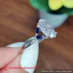 Load image into Gallery viewer, Oval Lab-Grown Diamond Twisted Split Engagement Ring