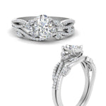 Load image into Gallery viewer, oval-shaped-twisted-vine-luxury-diamond-bridal-ring-set-in-white-gold-FDENR3211OVANGLE3-NL-WG