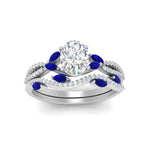 Load image into Gallery viewer, oval-shaped-twisted-vine-luxury-sapphire-bridal-ring-set-in-white-gold-FDENR3211OVGSABLANGLE3-NL-WG