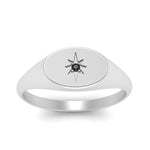 Load image into Gallery viewer, Oval Starburst Signet Ring