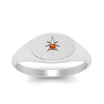 Load image into Gallery viewer, Oval Starburst Signet Ring