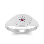 Load image into Gallery viewer, Oval Starburst Signet Ring