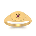 Load image into Gallery viewer, Oval Starburst Signet Ring