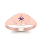 Load image into Gallery viewer, Oval Starburst Signet Ring