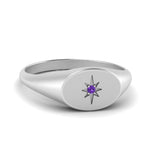 Load image into Gallery viewer, Oval Starburst Signet Ring
