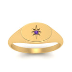 Load image into Gallery viewer, Oval Starburst Signet Ring