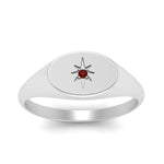 Load image into Gallery viewer, Oval Starburst Signet Ring