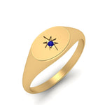 Load image into Gallery viewer, Oval Starburst Signet Ring