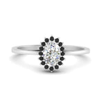 Load image into Gallery viewer, oval-sunflower-halo-black-diamond-engagement-ring-in-white-gold-FD9704OVRGBLACK-NL-wg