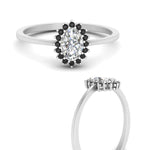 Load image into Gallery viewer, oval-sunflower-halo-black-diamond-engagement-ring-in-white-gold-FD9704OVRGBLACK-NL-wg