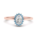 Load image into Gallery viewer, oval-sunflower-halo-blue-topaz-engagement-ring-in-rose-gold-FD9704OVRGICBLTO-NL-RG