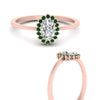 Load image into Gallery viewer, oval-sunflower-halo-emerald-engagement-ring-in-rose-gold-FD9704OVRGEMGR-NL-RG