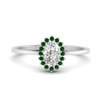 Load image into Gallery viewer, oval-sunflower-halo-emerald-engagement-ring-in-white-gold-FD9704OVRGEMGR-NL-wg
