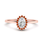 Load image into Gallery viewer, oval-sunflower-halo-orange-sapphire-engagement-ring-in-rose-gold-FD9704OVRGSAOR-NL-RG