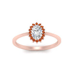 Load image into Gallery viewer, oval-sunflower-halo-orange-sapphire-engagement-ring-in-rose-gold-FD9704OVRGSAOR-NL-RG
