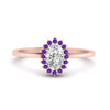 Load image into Gallery viewer, oval-sunflower-halo-purple-topaz-engagement-ring-in-rose-gold-FD9704OVRGVITO-NL-RG