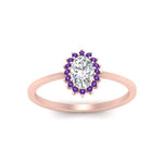 Load image into Gallery viewer, oval-sunflower-halo-purple-topaz-engagement-ring-in-rose-gold-FD9704OVRGVITO-NL-RG