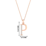 Load image into Gallery viewer, p-alphabet-pendant-with-chain-in-FDPD11292P-NL-RG